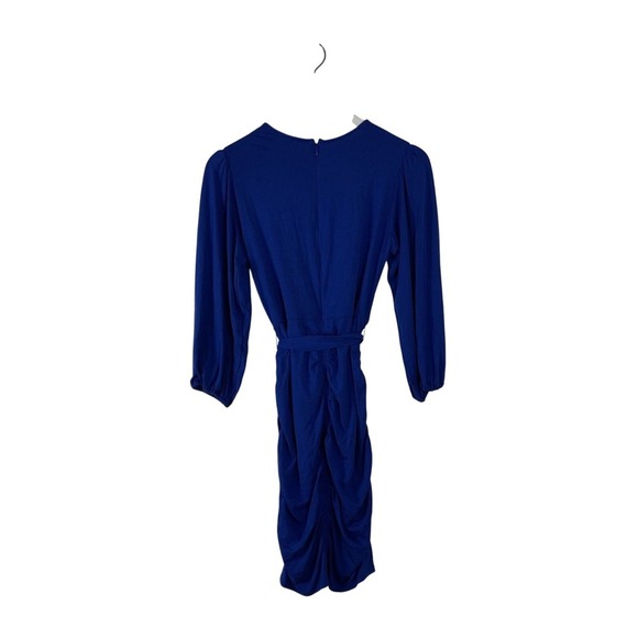 DKNY Blue Ruched Sides Knit Dress Size 2 NWT - Picture 4 of 4